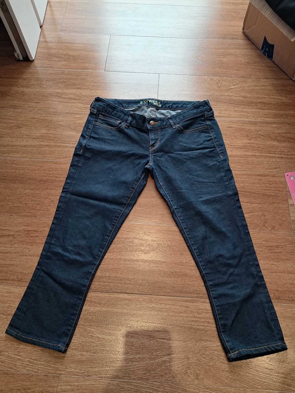 Express Dark Blue Cropped Women’s Jeans